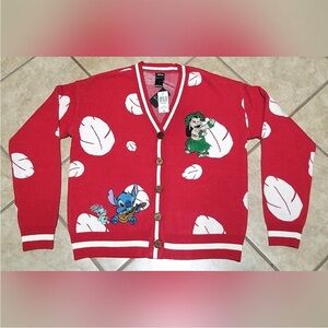 NWT Disney Her Universe Lilo & Stitch red cardigan size small